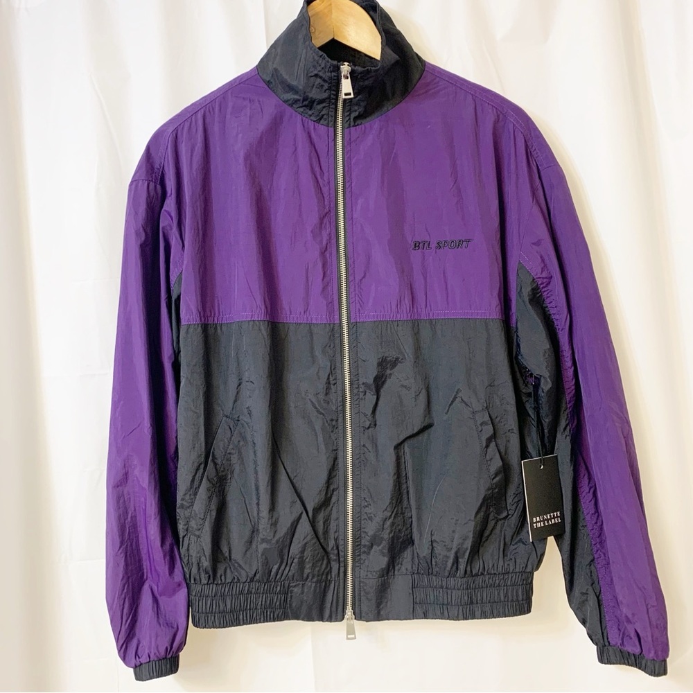 Brunette The Label BTL SPORT The Serena Full Zip Track Jacket Purple Black XS/S